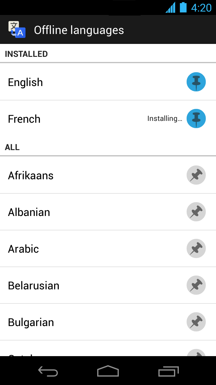 زبانهای آفلاین برای مترجم گوگل Offline Languages for Google Translate