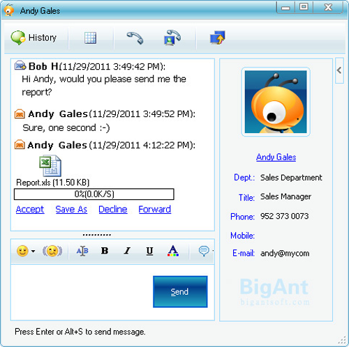 داونلود مسنجر جدید برای چت در شبکه BigAnt Office Messenger