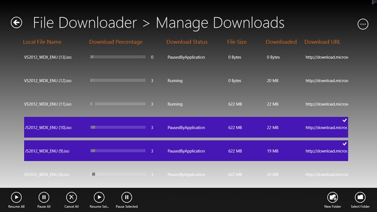 app داونلود منیجر رایگان برای ویندوز 8 ورژن جدید File Downloader