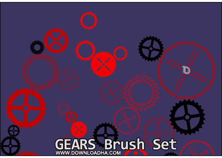 داونلود رایگان براش بسیار زیبا با عنوان Gears Brushes برای فتوشاپ