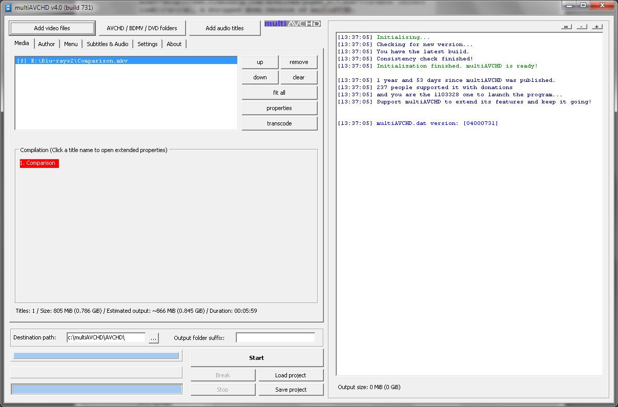 Convert video files to AVCHD format